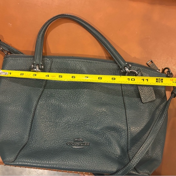 Coach Dark Green Leather Satchel - Picture 6 of 6
